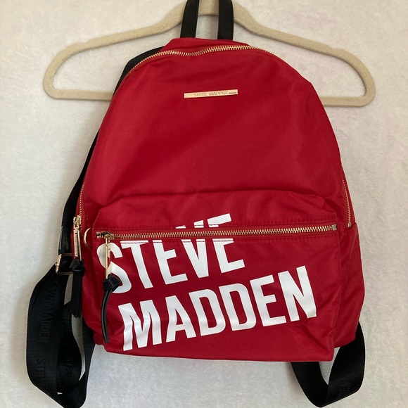 Steve Madden Handbags - NWT Steve Madden Red Backpack!